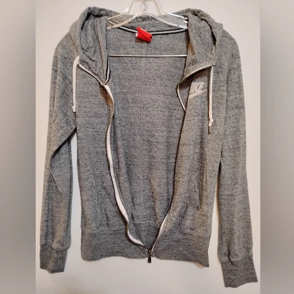 Nike Kids Gray Zip-Up Natural Soft Cotton & Polyester Hoodie S - Picture 8 of 9